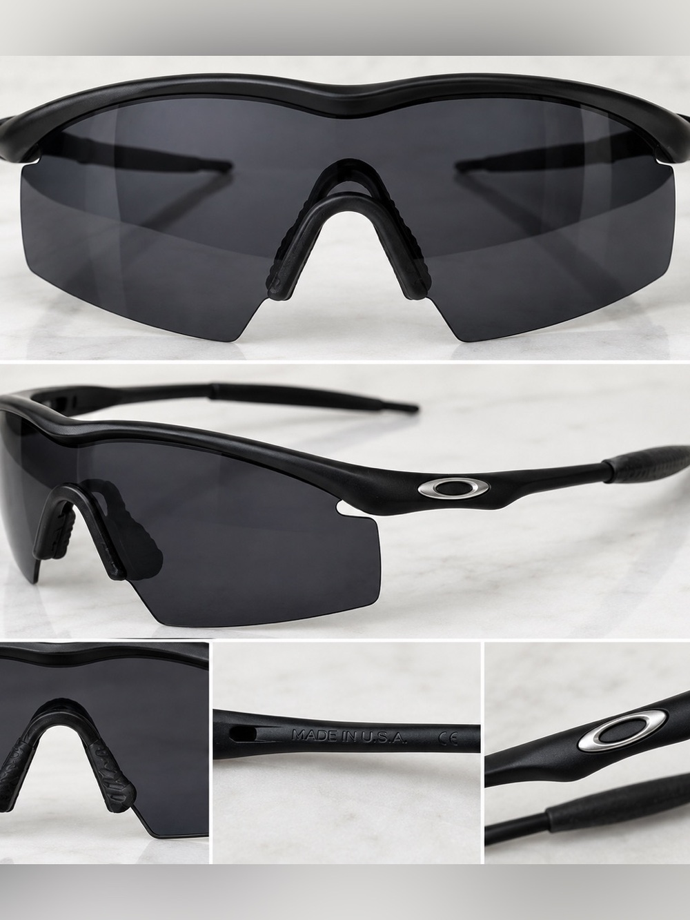Vintage Oakley M Frame Strike Sunglasses Black Made in USA Excellent Condition